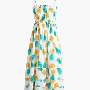 J. CREW PINEAPPLE MAXI DRESS AND MATCHING HEADBAND NWT SIZE 8